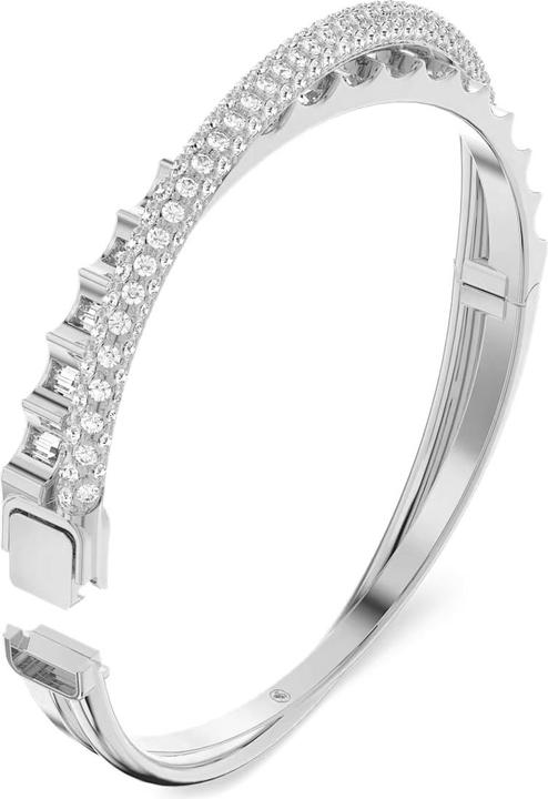 Actual product image Swarovski Rota Bangle Various Cuts White (Swarovski Metal)