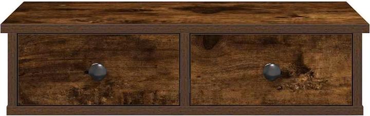 Actual product image VidaXL Wall shelf with drawers smoked oak 80x31x17 cm wood-based material