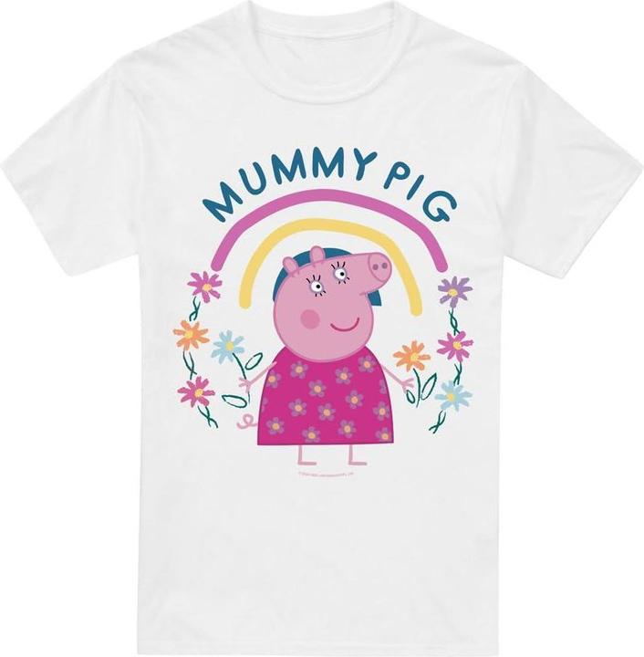 Immagine prodotto Peppa Pig Maglietta Mamma Pig Arcobaleno Floreale Uomo (XL)