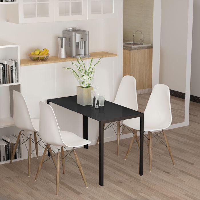 Immagine prodotto Swisshandel24 Esstisch Küchentisch grosser Tisch, modernes Design, 120cmx60cmx75cm, Schwarz (120 x 60 x 75 cm)