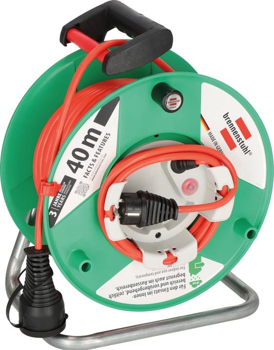 Actual product image Brennenstuhl 1098560001 Extension Cable 38 m 1 AC Outputs Outdoor Green (38 m, 4.50 mm²)