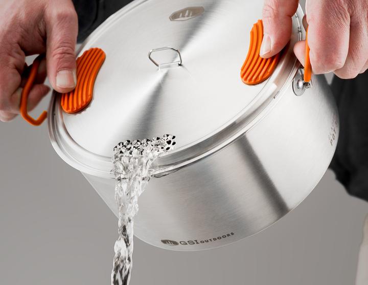 Actual product image GSI Glacier Stainless Base Camper Medium Cookware