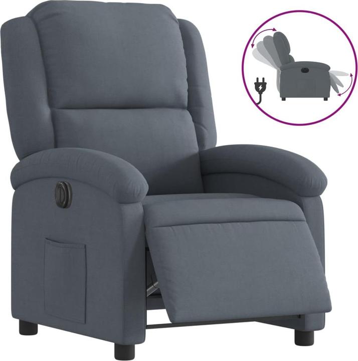 Actual product image VidaXL Recliner chair electric velvet