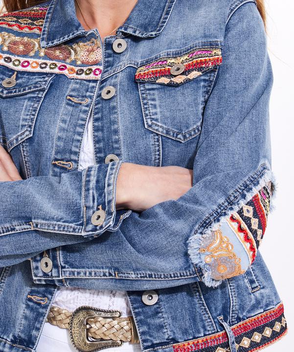 Actual product image Joe Browns LIMITED EDITION Sequin Stretch Denim Jacket (40)