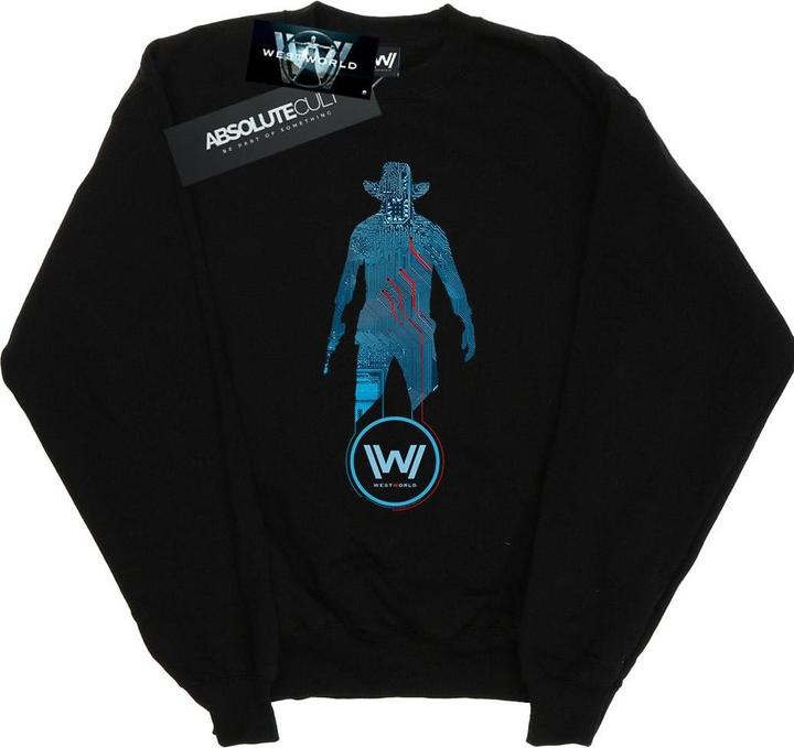 Actual product image Westworld Mens Digital Man In Black Sweatshirt (L)