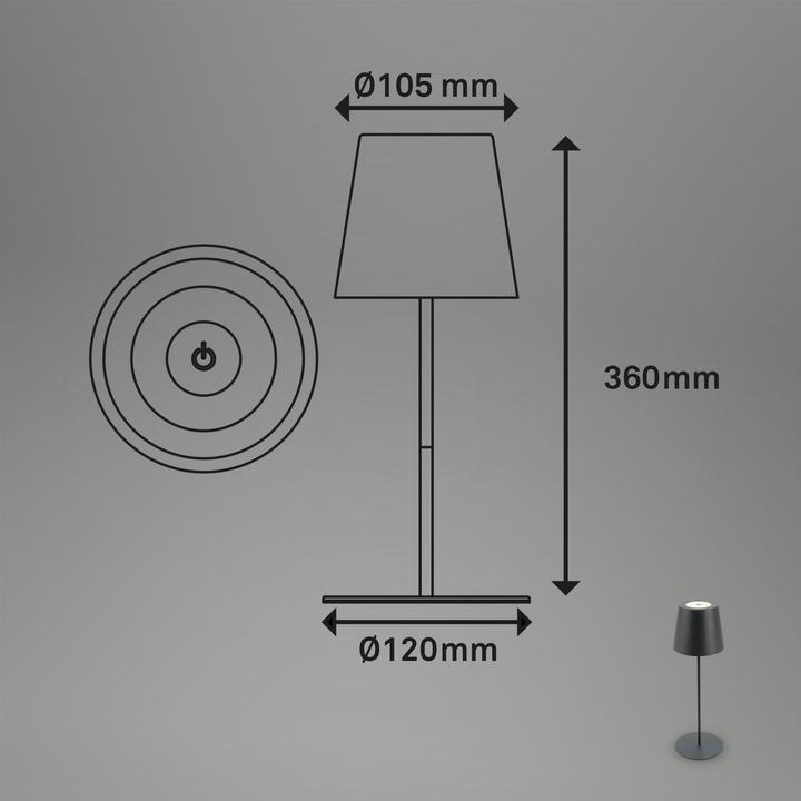 Actual product image Briloner LED table light (200 lm)