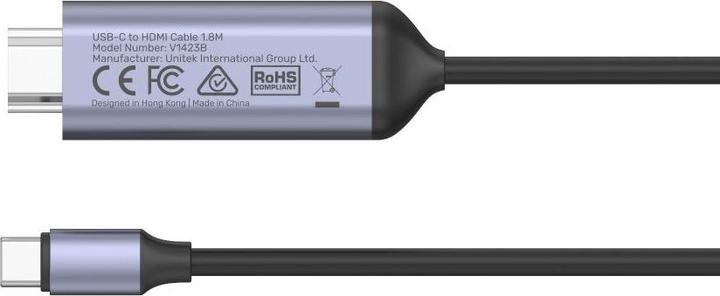 Immagine prodotto Unitek Cavo USB USB-C - HDMI 1,8 m Szary (V1423B) (1.80 m, HDMI)