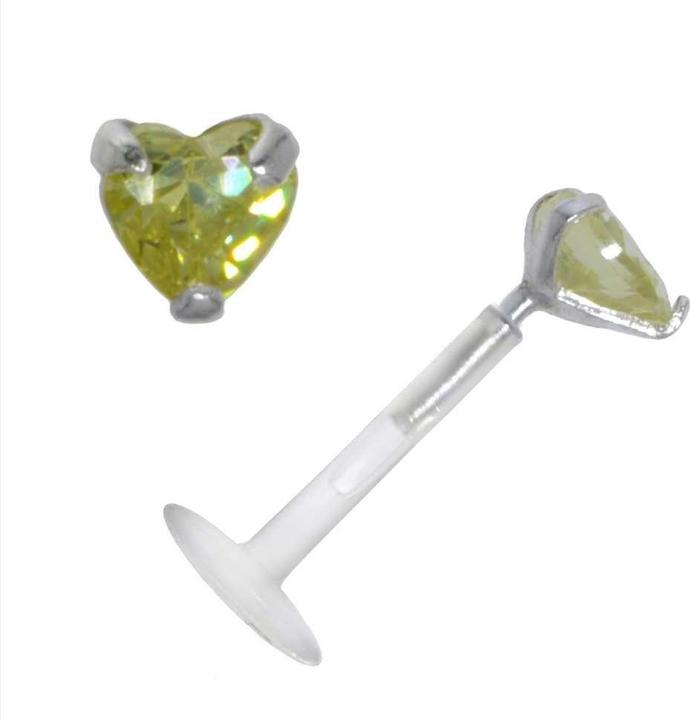 Produktbild Bijouteria Piercing für Lippe/Tragus (Bioplast, Silber 925, Zirkonia)