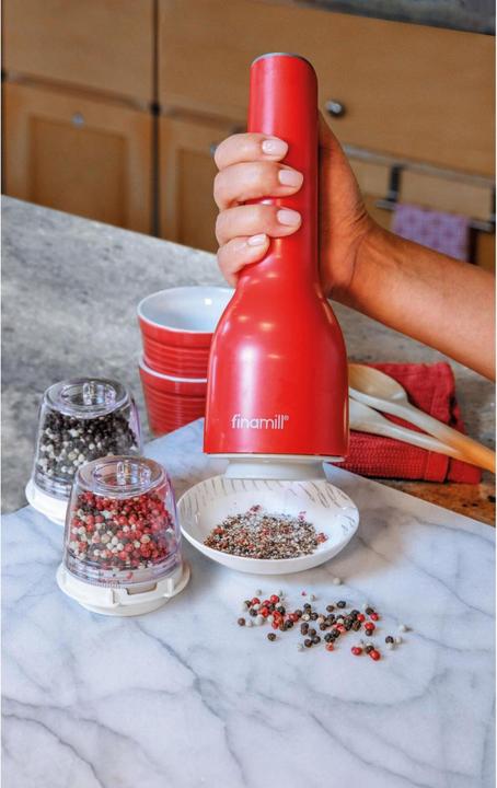 Actual product image FinaMill One sangria with two FinaPod Pro Plus battery-operated (Salt)