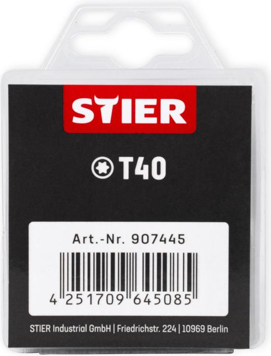 Image du produit Stier Grand pack d'embouts TORX® T40 (25mm)