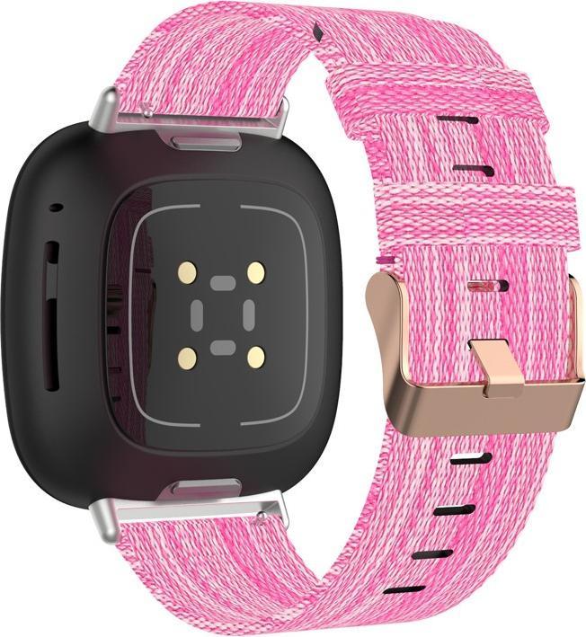 Image du produit Cover-Discount Fitbit Versa / Sense - Bracelet en nylon rose (Nylon)