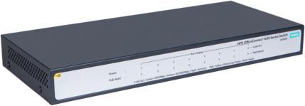 Actual product image HPE OfficeConnect 1420 PoE+ () Unmanaged L2 Gigabit Ethernet (10/100/1000) Power over Ethernet (PoE) 1U (8 Ports)