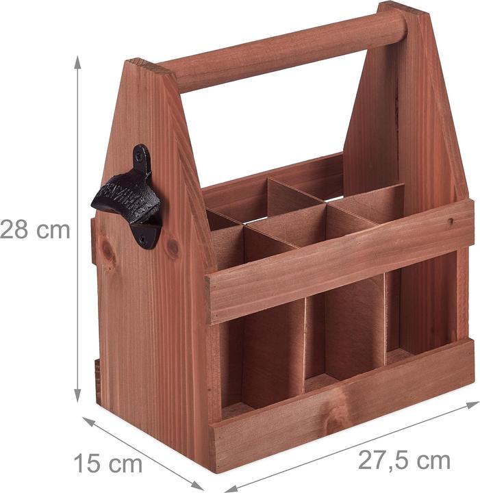 Produktbild Relaxdays Bierträger (1 x, 27.5 x 15 x 28 cm)