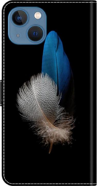 Immagine prodotto Art Custodia a libro per iPhone 15 con tasca per carte di credito Feather (Apple iPhone 15)