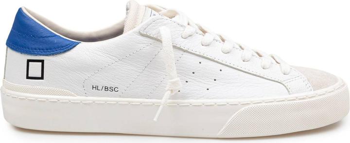 D.a.t.e. D.a.t.e hill low sneakers in leather and suede color white and bluette