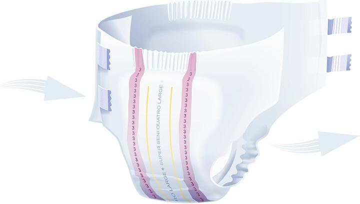 Produktbild Seni Quatro Windelhosen XL atmungsaktiv Hüftumfang 130-170cm 9 Tropfen (10 x, Large plus)