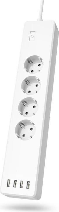 Actual product image Hama Smart WLAN socket strip 4-way, individually switchable, overload protection, 4xUSB (4 x, USB, 1.70 m)