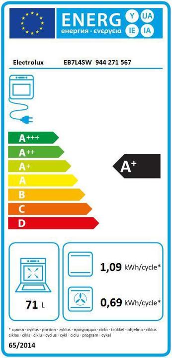 Energy Label Electrolux EB7L4SW