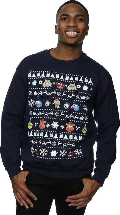 Actual product image Disney Mens The Muppets Christmas Heads Sweatshirt (M)