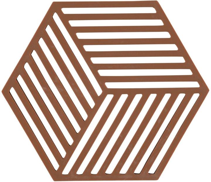 Zone Denmark Topfuntersetzer Hexagon Dunkelbraun (1 x, Pfannenuntersetzer)