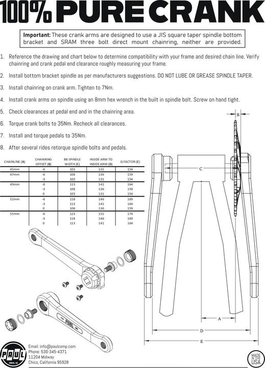 Produktbild Paul Component Engineering Paul Component 100 Percent Pure Paul Kurbel, 175mm, silver (175 mm)