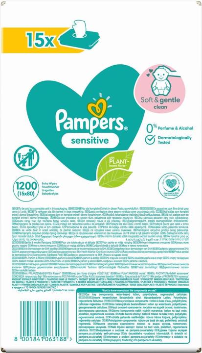 Actual product image Pampers Sensitive (1200 Piece)