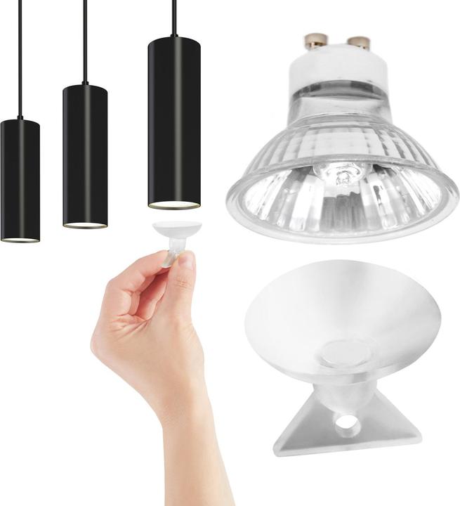 Produktbild tectake Pendelleuchte Lumea, 4-flammig, längenverstellbare Kabel (GU10)