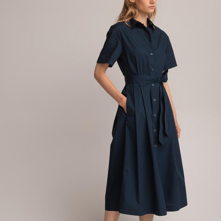 Image du produit La Redoute Collections Robe chemisier avec ceinture à nouer (34)