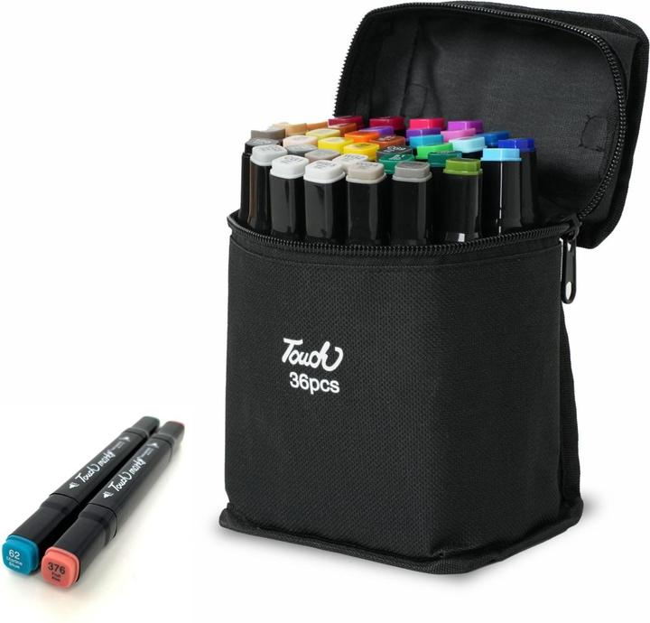 Actual product image Hermex Dual Marker (Black, Colored, 6 mm, 36 x)