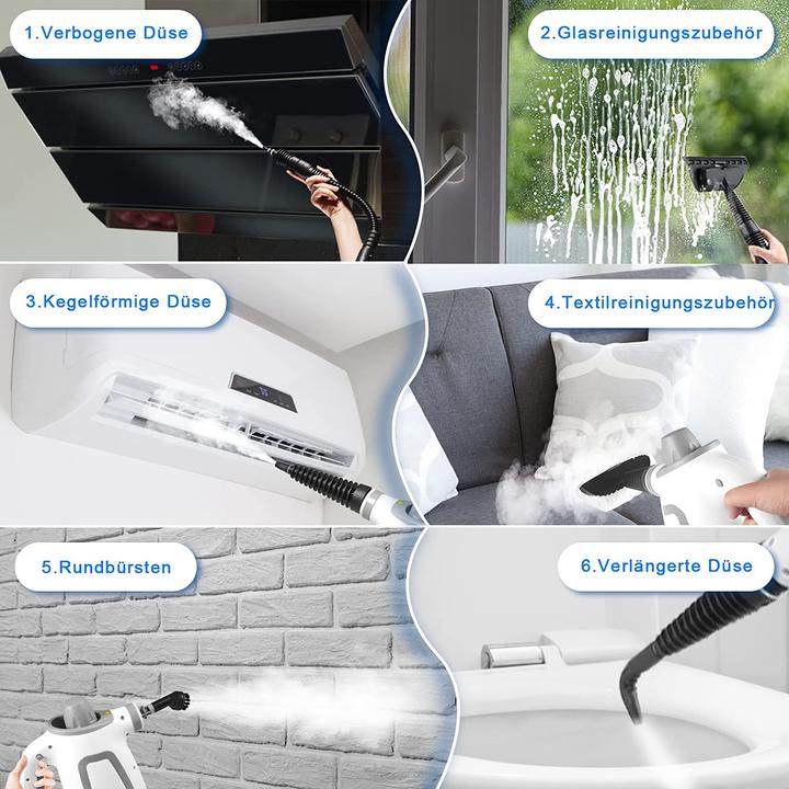 Produktbild Auiffer Dampfreiniger mit Sicherheitsschloss Grau und Weiss