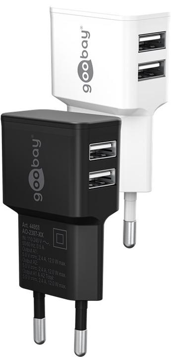 Immagine prodotto Goobay Caricabatterie doppio USB-A (12 W)