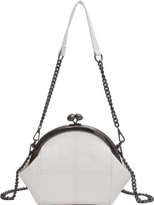 Actual product image Only-Bags.Store Chain Design Shoulder Bag High Quality PU Leather Messenger Bags Solid Colour Designer Purse