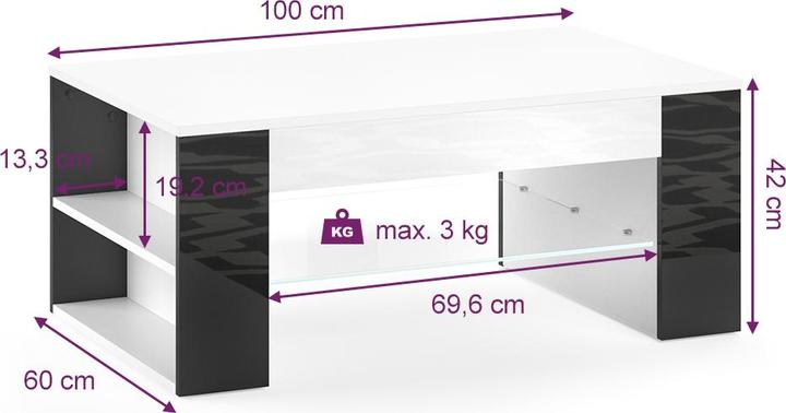 Actual product image Vicco Stelios (100 x 42 x 60 cm)