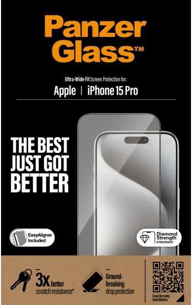 Produktbild PanzerGlass Ultra-Wide Fit (1 Stück, Apple iPhone 15 Pro)