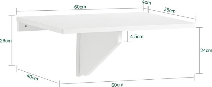 Produktbild SoBuy Wandklapptisch Küche (60 x 40 x 6 cm)