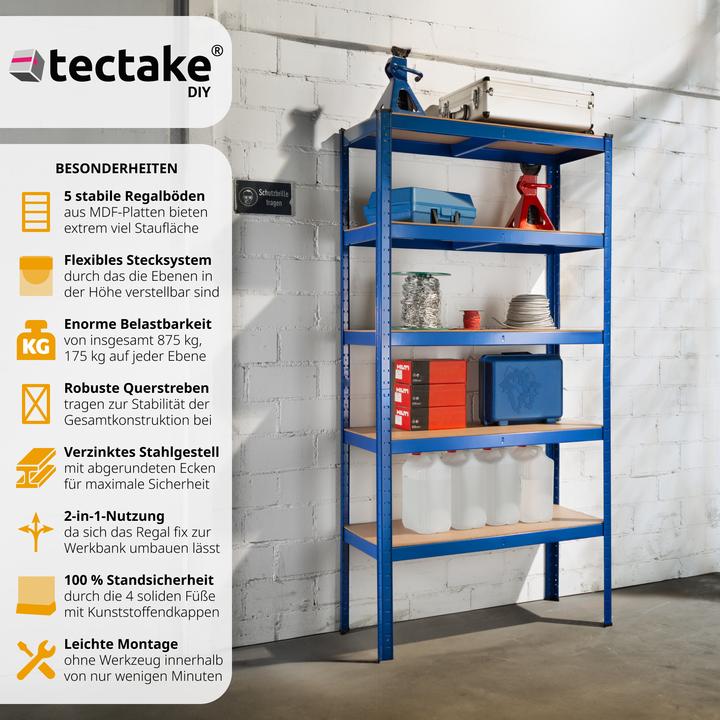 Produktbild tectake Lagerregal 5 Ebenen