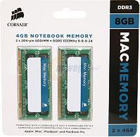 Actual product image Corsair Cmsa8gx3m2a1333c9 (2 x 4GB, 1333 MHz, DDR3-RAM, SO-DIMM)