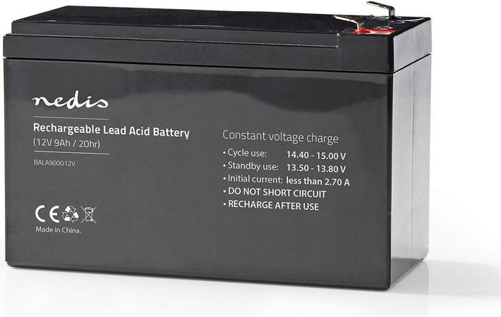 Produktbild Nedis Wiederaufladbarer Blei-Akku 12 V - 9000 mAh - 150 x 65 x 95 mm - Für in Notstromversorgunge (12 V, 9 Ah)