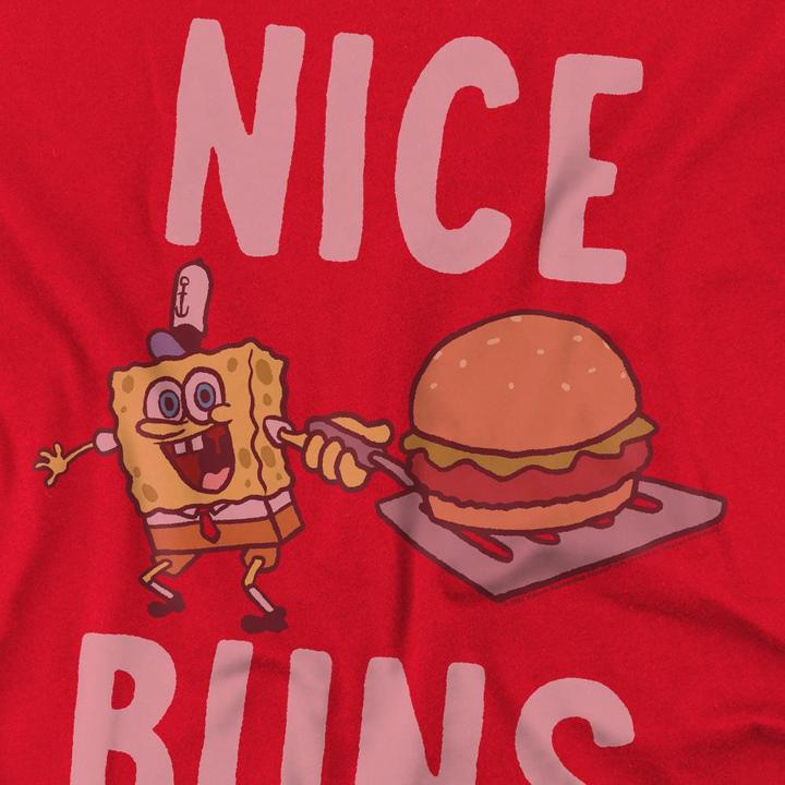 Actual product image Spongebob Squarepants Mens Nice Buns T-Shirt (4XL)
