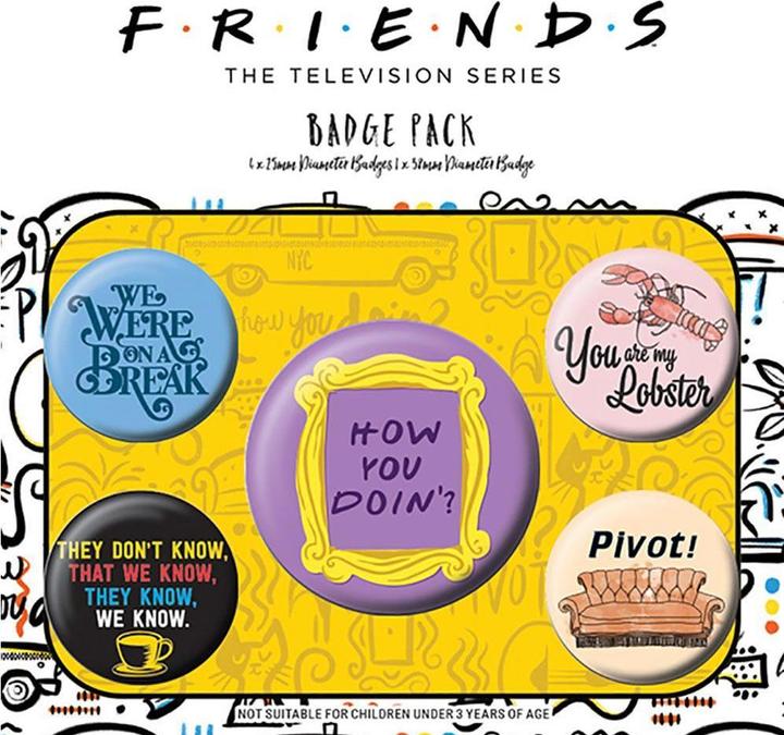 Immagine prodotto Friends Confezione da 6 badge