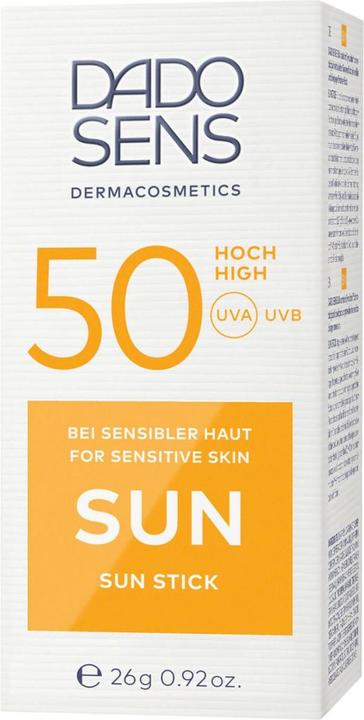 Actual product image Dado Sens Stick Sun Protection Factor 50 (Sun cream face, Sun stick, SPF 50, 67 g)