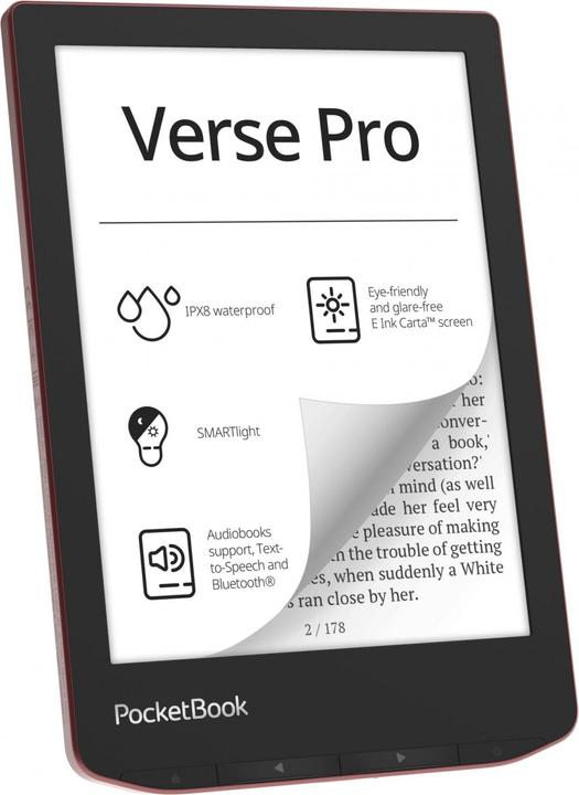 Productafbeelding PocketBook Vers Pro (6", 16 GB, Rood, Black)