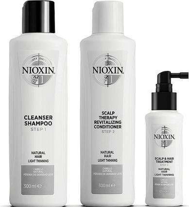 Actual product image Nioxin System 1 Natural Hair Light Thinning Kit for Unisex 3 Piece Set