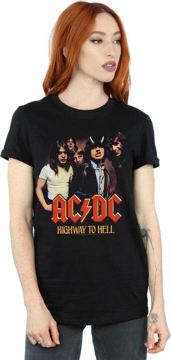 Image du produit AC/DC T-shirt boyfriend en coton du groupe Highway To Hell pour femmes/femmes (4XL)