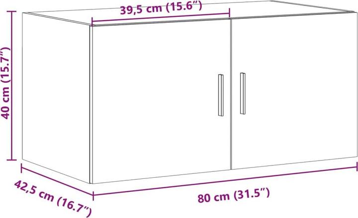 Produktbild VidaXL Wandschrank (80 x 42.5 x 40 cm)