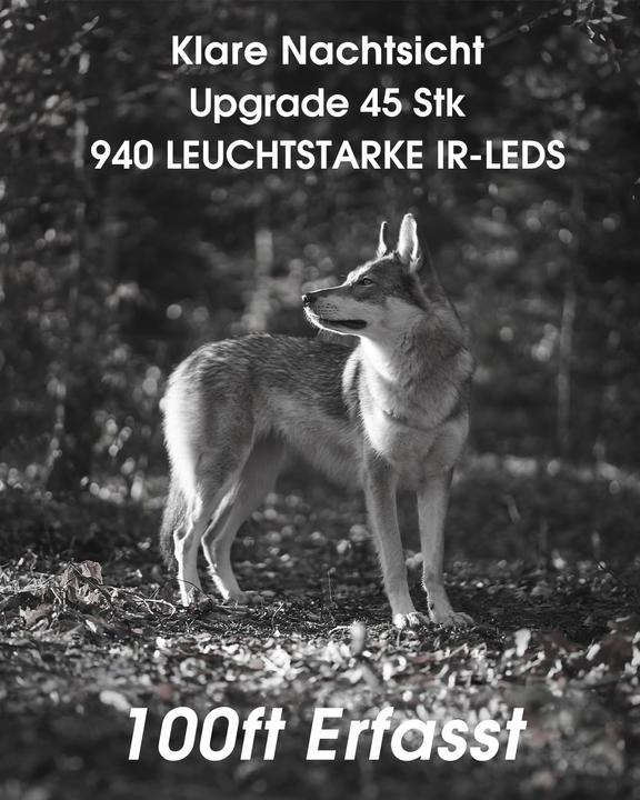 Produktbild KJK Wildkamera mit WLAN, 4K, Nachtsicht, IP67, 130° Winkel
