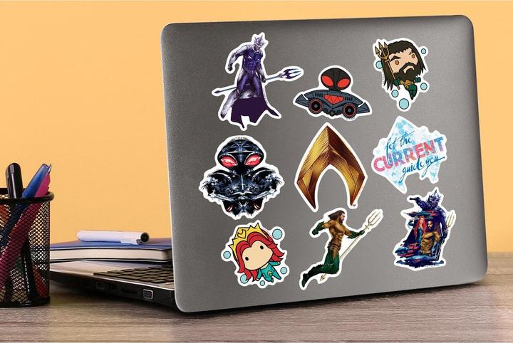 Actual product image Aquaman Deluxe Stickers (Pack of 50)
