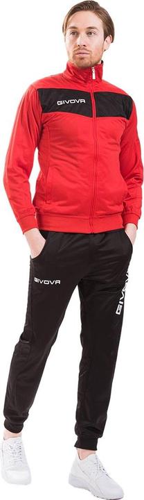 Produktbild Givova Tuta Visa Triacetato Trainingsanzug Rot-Schwarz TR018 1210 2XL (XXL)