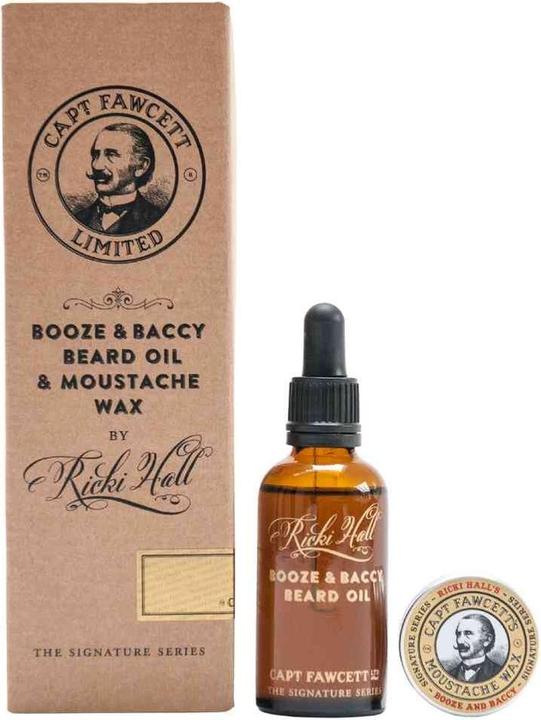 Immagine prodotto Captain Fawcett Capt. Fawcett Care - Ricki Hall Booze & Baccy Beard Oil & Moustache Wax Set