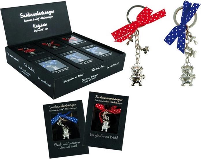 Produktbild small foot Schlüsselanhänger-Set, Glücksschwein, 2x6 Stk.